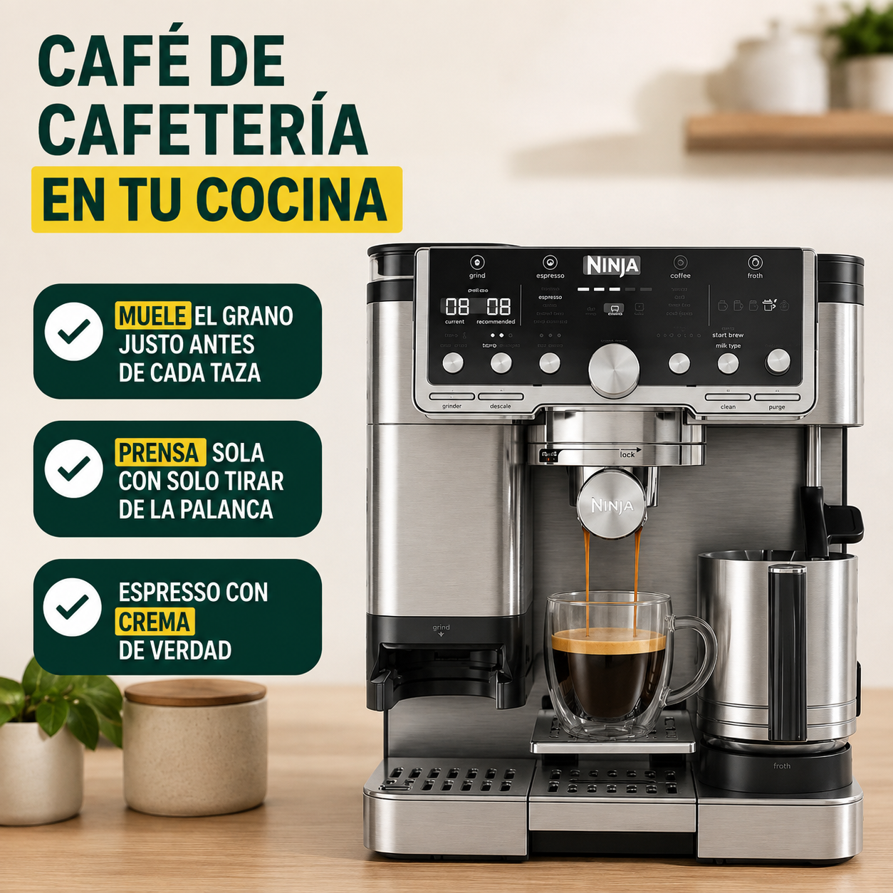 Ninja Luxe Café Pro ES701EU – Café de cafetería en tu cocina, sin ser barista