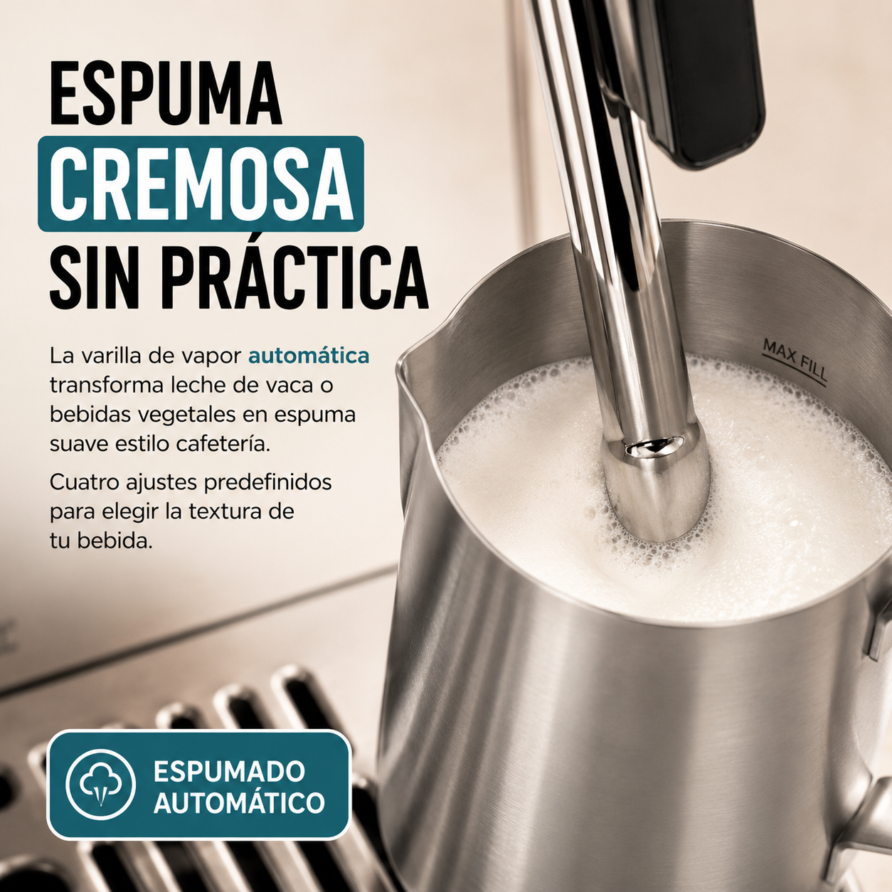 La espuma de leche que nunca te salía, ahora sale sola