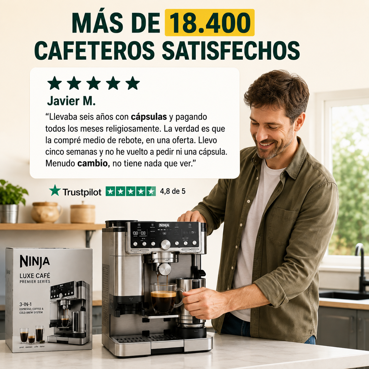 Ninja Luxe Café Pro ES701EU – Café de cafetería en tu cocina, sin ser barista