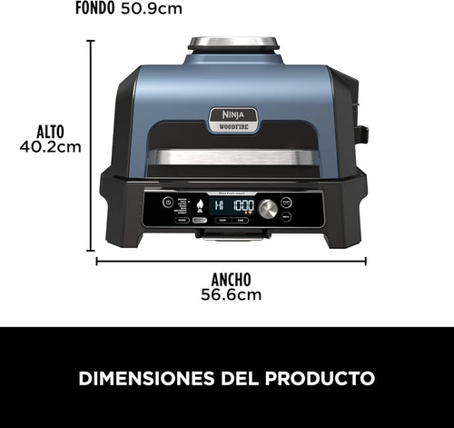 Barbacoa eléctrica Ninja Woodfire PRO Connect XL (con termómetro y app)