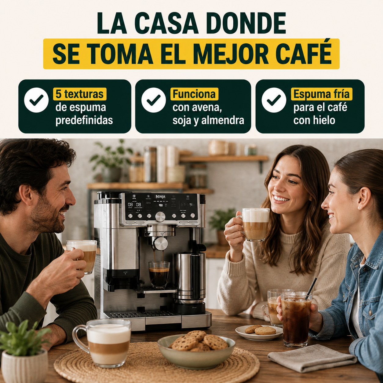 La cocina que huele a café un domingo por la mañana
