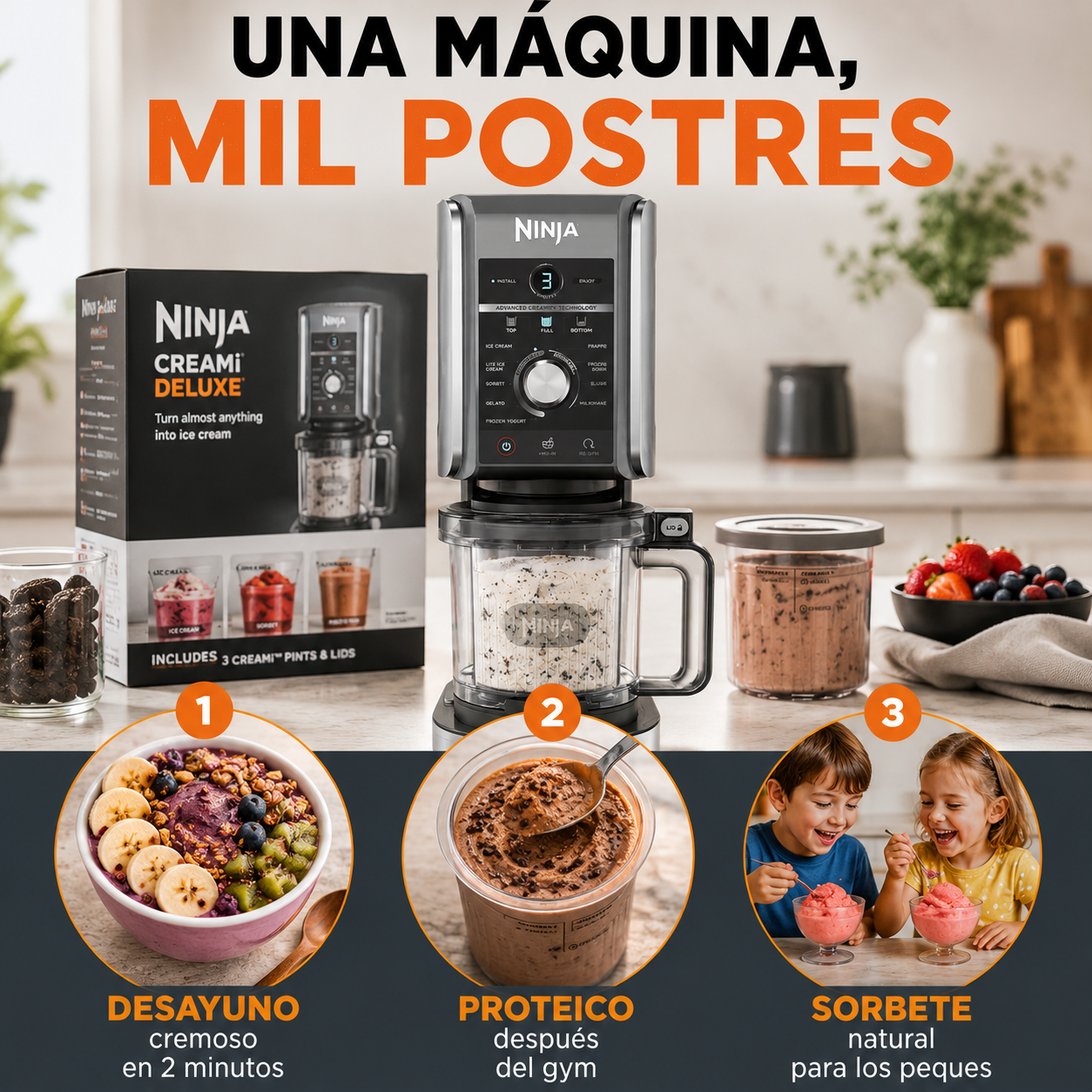 Ninja CREAMi Deluxe – Tu heladería en casa en 2 minutos