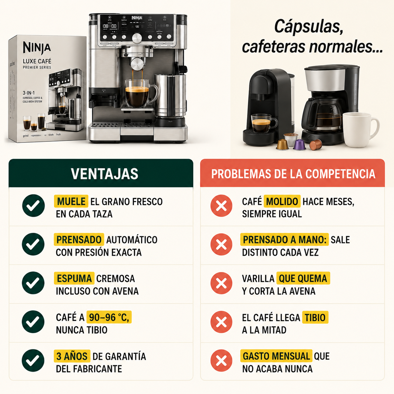 Ninja Luxe Café Pro ES701EU – Café de cafetería en tu cocina, sin ser barista