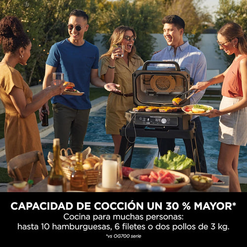 Barbacoa eléctrica Ninja Woodfire PRO Connect XL (con termómetro y app)