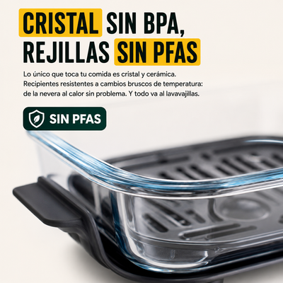Ninja CRISPi – La freidora de aire de cristal que cocina, guarda y recalienta en el mismo recipiente