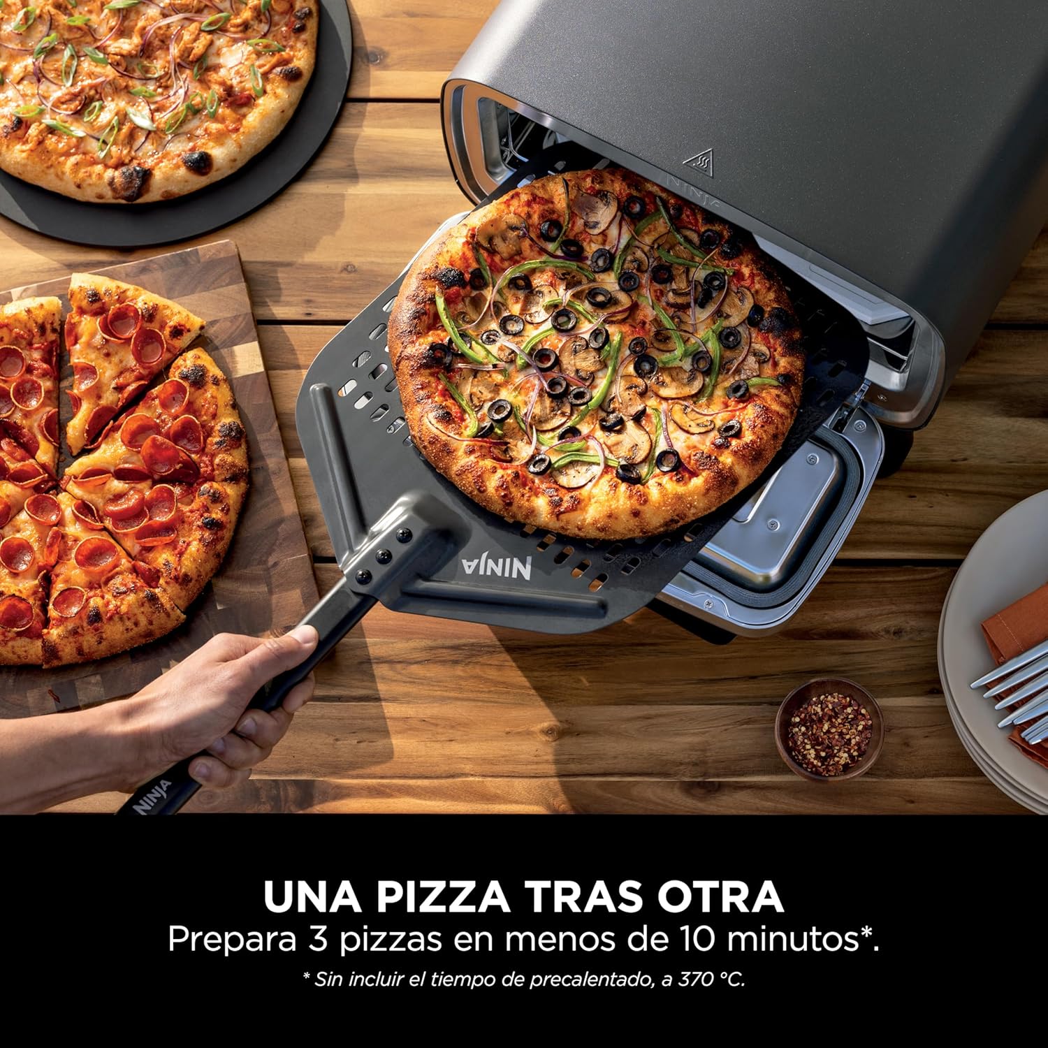 Horno exterior para pizza Ninja Artisan, 4 funciones