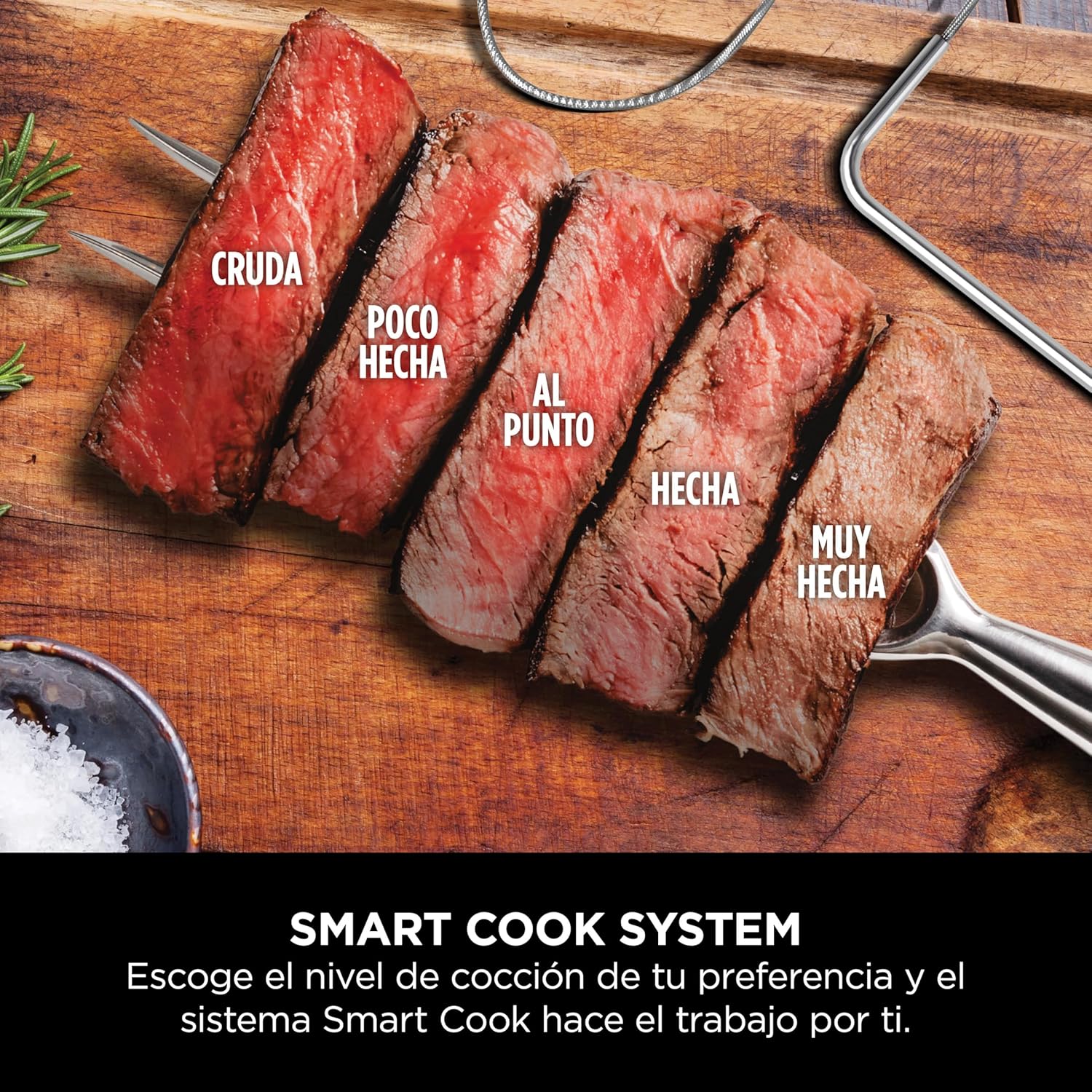 Barbacoa eléctrica Ninja Woodfire PRO Connect XL (con termómetro y app)