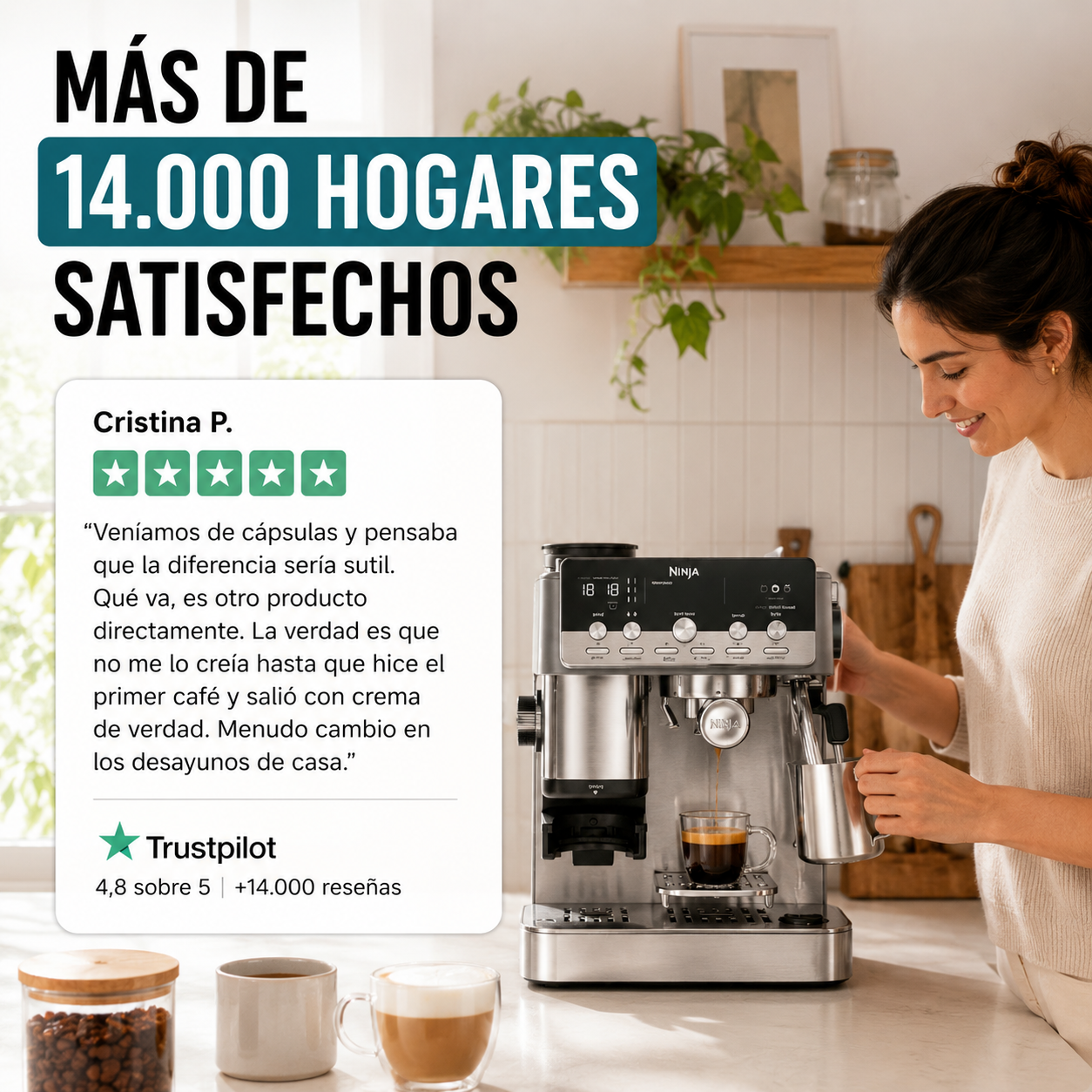 Ninja Luxe Mini  – Café de cafetería en casa, sin saber nada de café