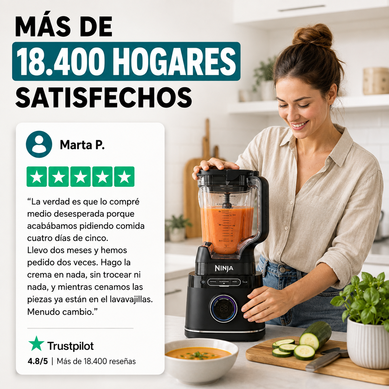 Ninja Detect Power Pro 3 en 1 – Cena hecha en 12 minutos, encimera libre para siempre